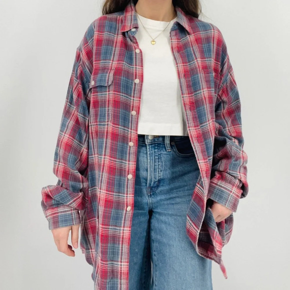 Ralph Lauren Other - ralph lauren autumn plaid dungaree work shirt button down flannel 100% cotton XL
